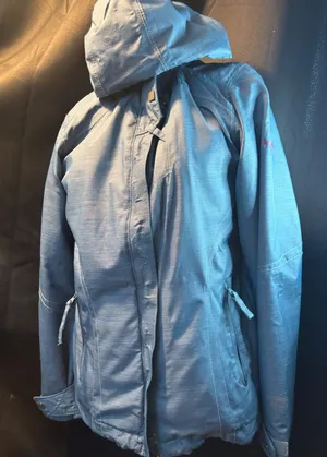 Columbia Interchange Blue Hooded Jacket Womens XS Full Zip‎ Ski Hike Shell thumbnail 1