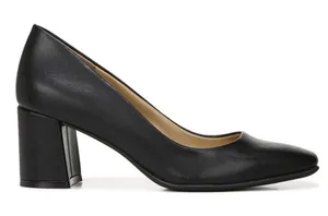 Naturalizer Warner Square Toe Solid Black Pump High Heels thumbnail 1