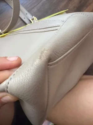 Tory Burch gray Pebbled Leather Tote with Gold Logo thumbnail 9