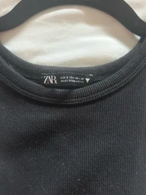 Cropped ZARA Tank Black Top thumbnail 2