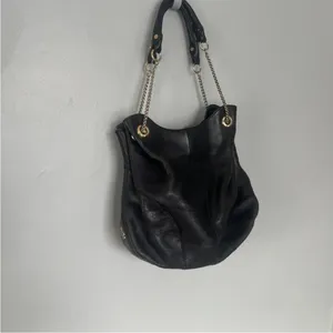 Antonio Melani Elegant Black Leather Tote Bag thumbnail 2