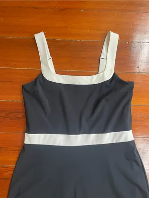 Abercrombie & Fitch Mini Skort Dress Black & White Tennis Athletic Golf Sz LT 🧡🎀 thumbnail 9