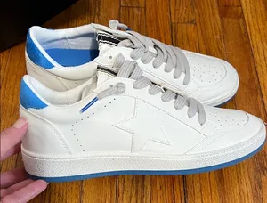 ShuShop White and Blue Women's Sneakers Size 8.5 thumbnail 1