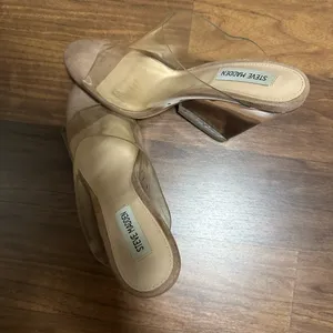 Steve Madden Clear and Tan Block Heels thumbnail 5