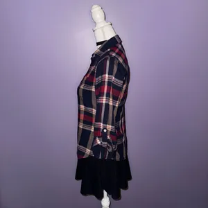 NEW Lucky Brand Navy Blue Plaid Button Up Shirt thumbnail 10