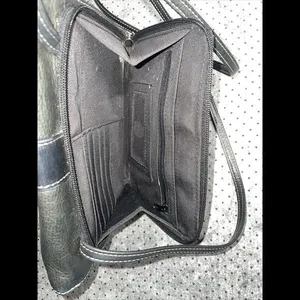 FOSSIL Crossbody Bag Purse Black Leather‎ Organizer thumbnail 3