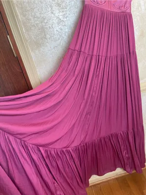 Free People Freya Berry Pink Satin Corset Tiered Maxi Dress M Coquette Fairycore thumbnail 15