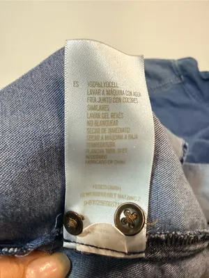 Fossil Blue Denim Shirt Dress size L thumbnail 12