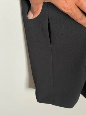 CALVIN KLEIN | Black Short-Sleeve Sheath Midi Dress Sz 6 thumbnail 7