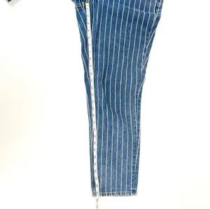 American Eagle Indigo Striped Hi‎ Rise Mom Jean Size 8 Blue NWT thumbnail 14