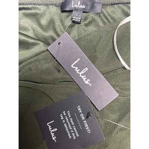 NEW Lulus Women's Green Strapless Sleeveless Midi Bodycon Tank Tube Dress Size L thumbnail 3