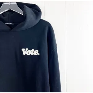 DRAFT Talentless Vote Hoodie Black 100% Cotton Fleece Graphic Pullover XS thumbnail 4