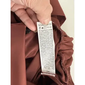 Forever 21 Chocolate Brown Wide Leg High Rise Pants‎ Elastic Waist Minimalist S thumbnail 6