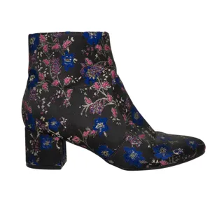 Unisa Uncayzea Ankle Boots Floral Embroidered Black Heel Booties 7.5 thumbnail 1