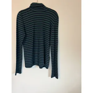 FAHERTY Turtleneck Top Green Navy Stripe Sz Small NEW thumbnail 10