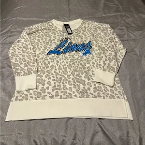 Gameday Couture Detroit Lions Leopard Print Sweatshirt NWT thumbnail 1
