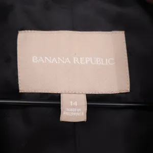 Banana Republic Wool Blazer Womens 14 Solid Black Two-Button Career Excellent thumbnail 2