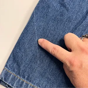 Imperfect vintage y2k 90s jeans cotton denim pull on stretchy waist‎ pockets thumbnail 3