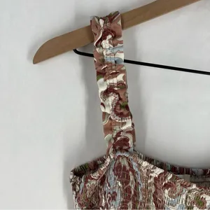 Aritzia Wilfred Chianti Jumpsuit Smocked Wide Leg Multicolor Paisley Print Crepe thumbnail 6