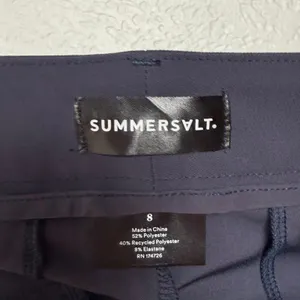 Summersalt The Classic Pleat Straight Leg Trouser Pant Navy Blue Size 8 thumbnail 4