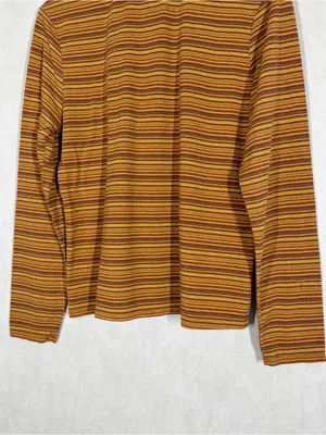 Toad&Co Women’s Piru Mock Neck Longsleeve Shirt Lightweight Multicolor Stripe XL thumbnail 8