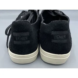 TOMS Black Suede‎ Leather Lace Up Sneakers Women’s Shoes 9.5 Casual Comfort thumbnail 3
