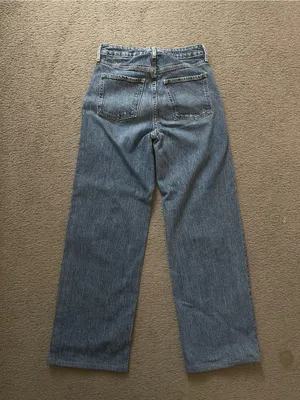 Old navy Classic High-Rise Straight wide Leg Jeans - Dark Blue thumbnail 2