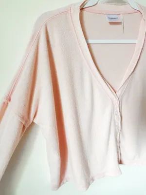 Urban Outfitters Cropped Soft Button Top thumbnail 4