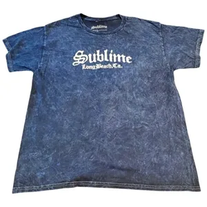 Large Sublime Demin Blue Graphic T-Shirt thumbnail 1