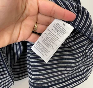 Madewell Texture & Thread Smocked Peplum Tank Top in Stripe thumbnail 7