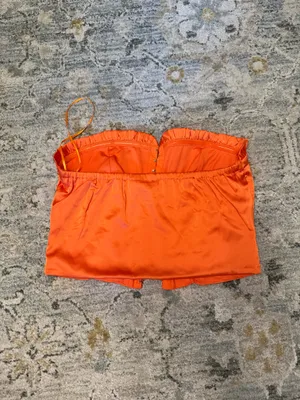 Sky to Moon Orange Corset Top thumbnail 4