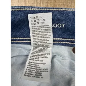 Y2K American Eagle Low Rise Kick Boot Jeans Womens 8 Long Blue Super Stretch thumbnail 4