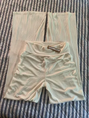 Skims Soft Lounge Ribbed Fold Over Pant in Marble Size Large NWT MSRP $68 thumbnail 7