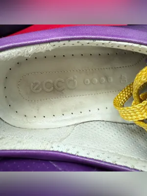 ECCO Spikeless Golf Shoe Size 40 Imperial Purple LSU Colors thumbnail 7