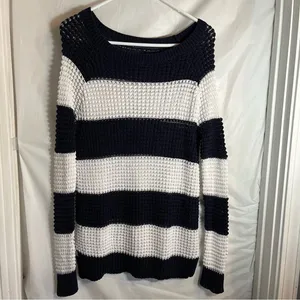 American Eagle Jegging Sweater Women’s Size‎ Medium Striped Knit Cozy Nautical thumbnail 2