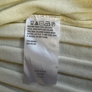BEAUTIFUL by Lawrence Zarian Rayon Blend Elegant White Knit Dress S Small G#56 thumbnail 12