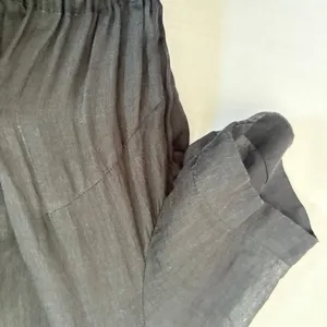 J.Crew Black Button Front‎ Maxi Dress Short Sleeve Elastic Waist Size 4 thumbnail 3