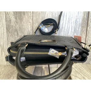 Juicy Couture Black Embossed Logo Satchel with Removable Strap & Wallet thumbnail 6