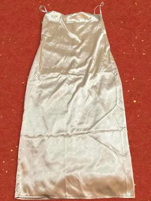 Source Unknown Gold Satin midi dress thumbnail 1