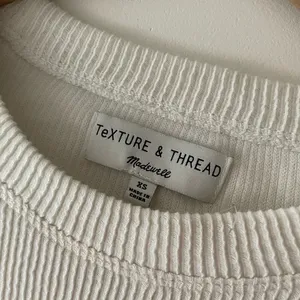 Madewell Texture & Thread Cream Jacquard‎ Knot Front Crew Neck Top thumbnail 5
