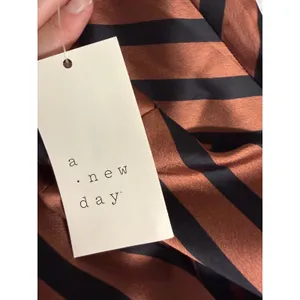 A New Day Women S Brown Striped Satin Slip Midi Dress Adjustable Straps NWT thumbnail 7