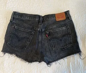 Levi's Distressed Black  Shorts thumbnail 2