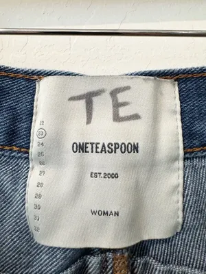 One Teaspoon Shorts Size 23 Blue Moon Le Wolves Button Fly Frayed Retro Indie‎ thumbnail 6