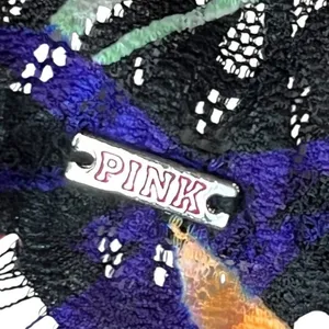 PINK Victorias Secret Push‎ Up Bra 34B Black Lace Floral Racerback Front Closure thumbnail 9