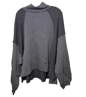 American Eagle Distressed Colorblock Raw Hem Oversized Sweatshirt Grunge Size XL thumbnail 1