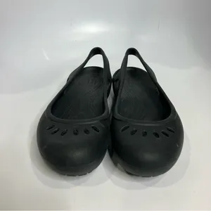 Crocs black sling back‎ shoes women’s size 9 casual minimalist neutral thumbnail 5