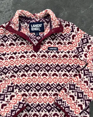 Lands end fleece snap T pullover  thumbnail 2