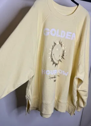 Aerie Golden Hour Glow Graphic Oversized Crewneck Sweatshirt size XL Beachy thumbnail 5