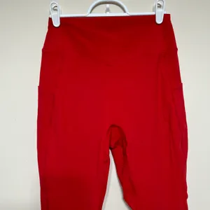 Buffbunny Red Leggings With Pockets Medium thumbnail 2