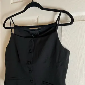 NWT Vanwell London Tailored Button-Down Vest Top - Black Size S thumbnail 5